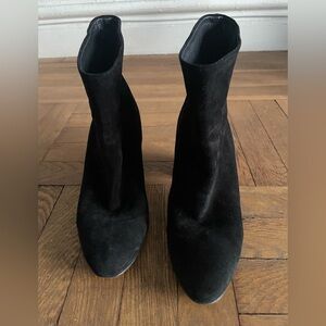 Vince Black Suede Women's Ankle Boots